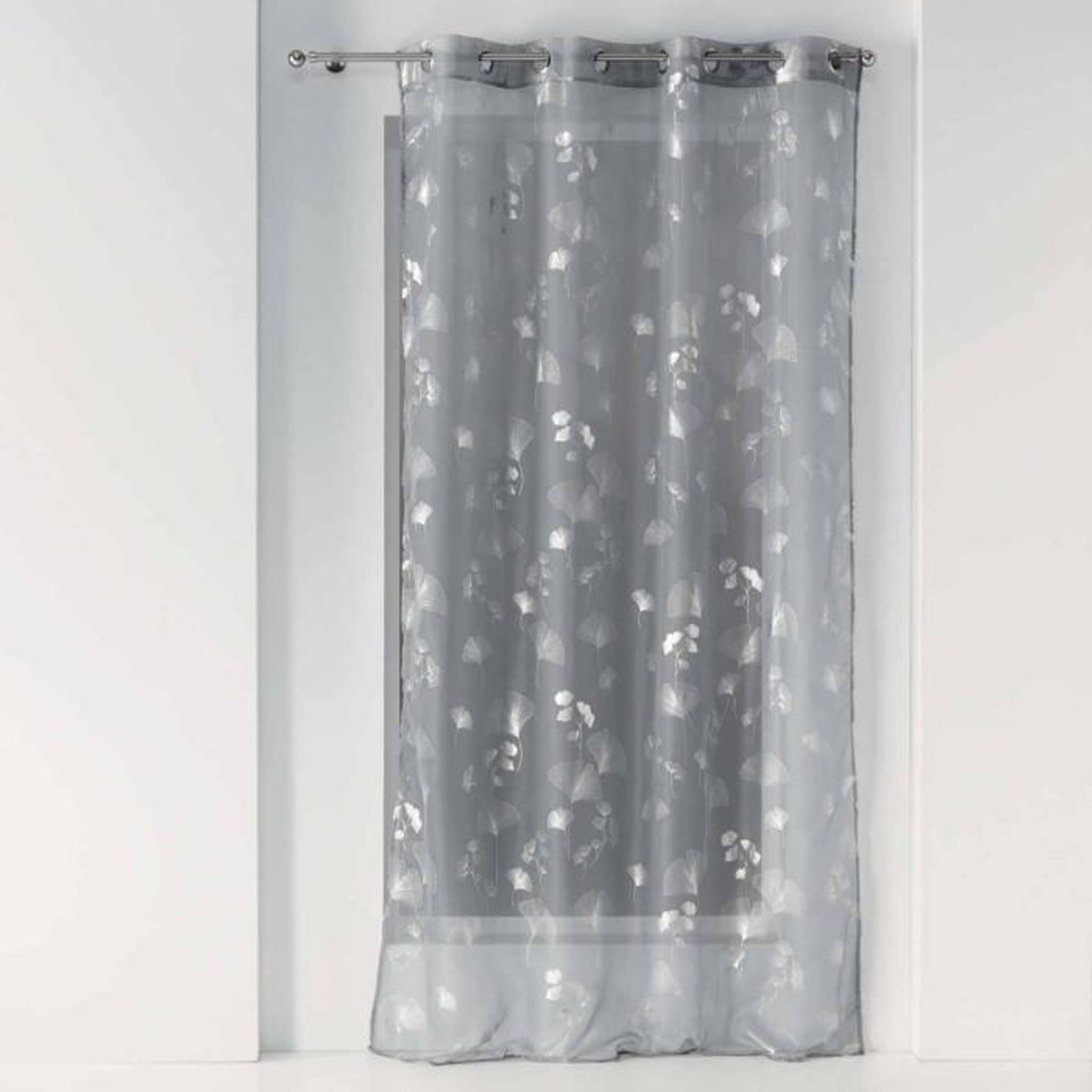 Voir la diapositive 1 : Paris Prix Rideau Voilage à Œillets  Bloomy  140x240cm Gris