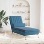 Voir la diapositive 3 : VIDAXL Chaise longue de massage avec traversin bleu velours