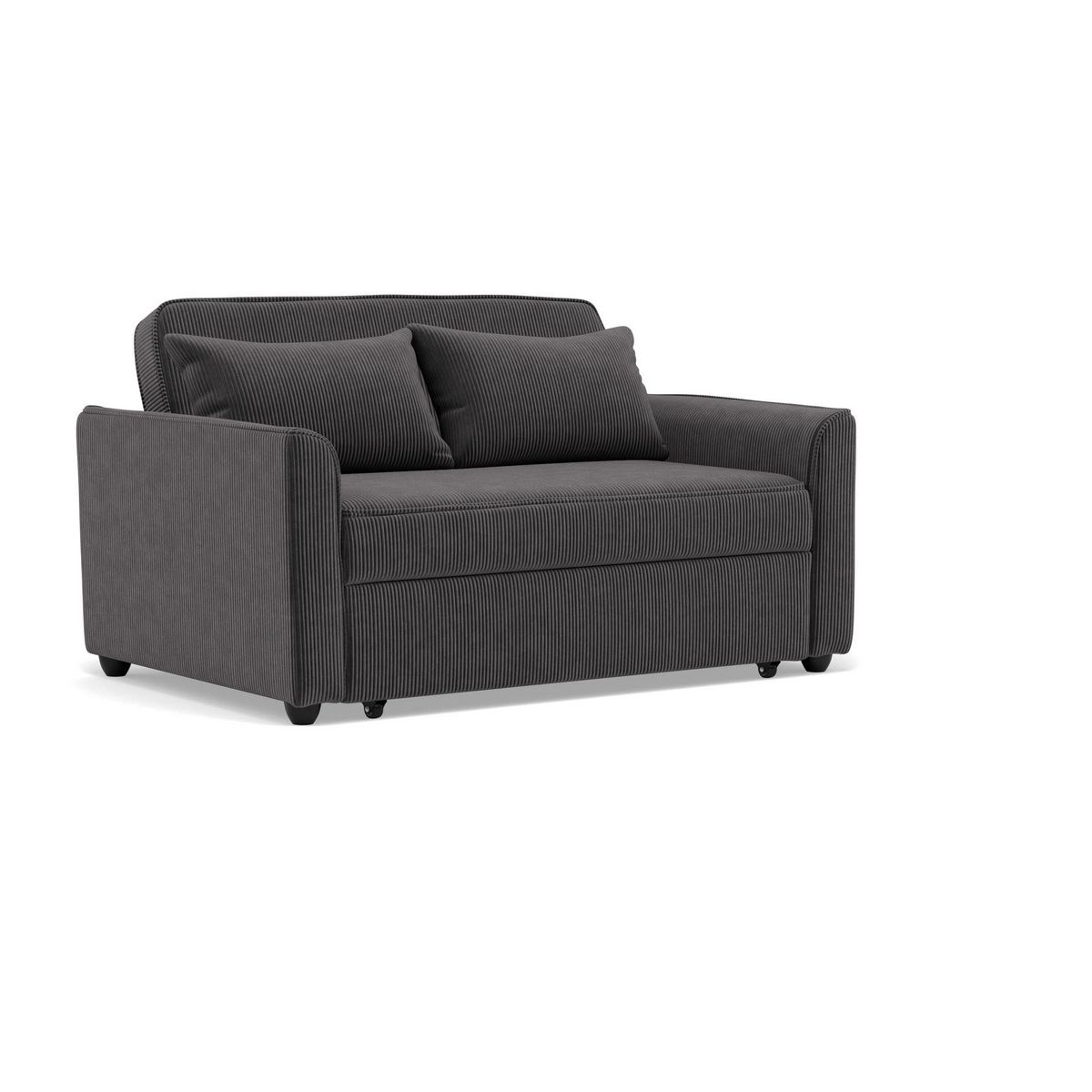 BEST MOBILIER Ernest - canapé droit 2 places convertible en velours côtelé