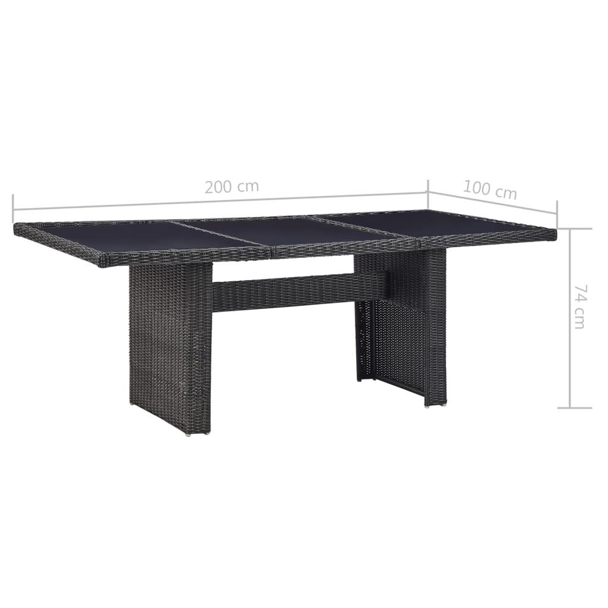Voir la diapositive 6 : VIDAXL Ensemble a manger d'exterieur 11 pcs Resine tressee Noir