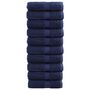 Voir la diapositive 1 : VIDAXL Serviettes de visage de qualité sup. SOLUND 10 pcs bleu marine