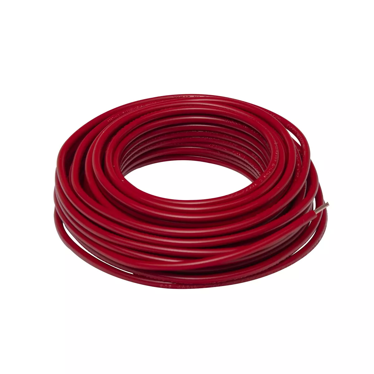 ZENITECH Câble électrique HO7V-U 2,5mm2 rouge 10m