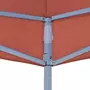 VIDAXL Toit de tente de reception 4x3 m Terre cuite 270 g/m^2