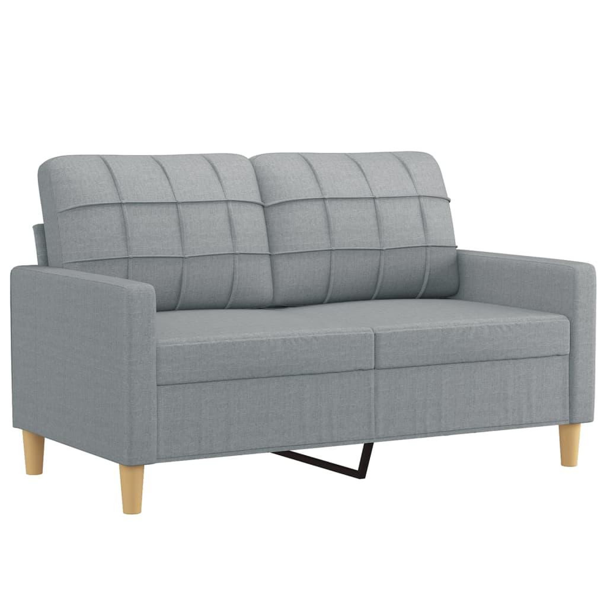 Voir la diapositive 3 : VIDAXL Ensemble de canapes 3 pcs coussins gris clair tissu