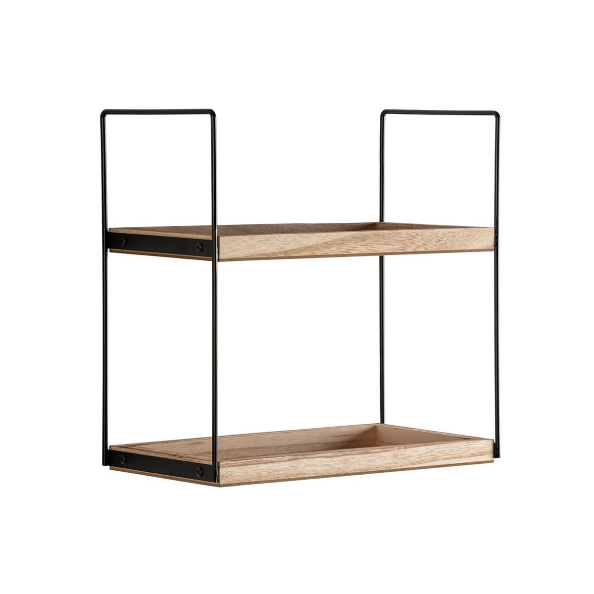 VS VENTA-STOCK Étagère Carlos à 2 niveaux, bois de paulownia