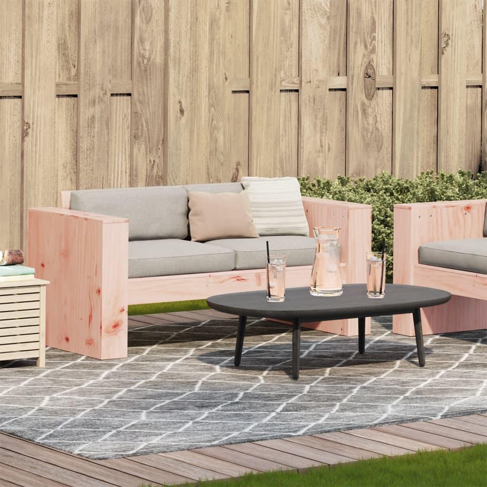 Voir la diapositive 3 : VIDAXL Canape de jardin 2 places 134x60x62 cm bois massif de douglas