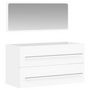 Voir la diapositive 2 : VIDAXL Armoire de salle de bain avec miroir blanc bois d'ingenierie