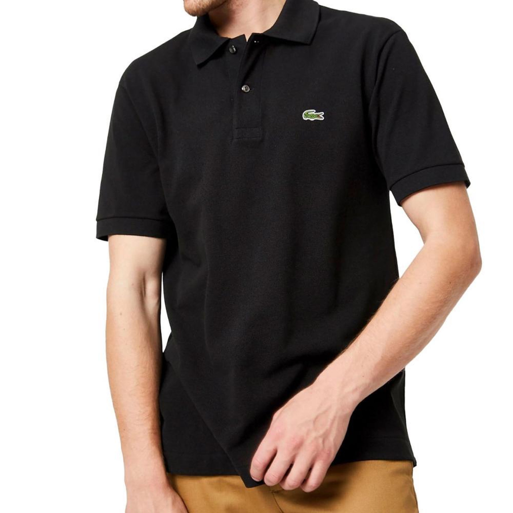 Lacoste Polo Noir Homme Lacoste L1212. Coloris disponibles : Noir