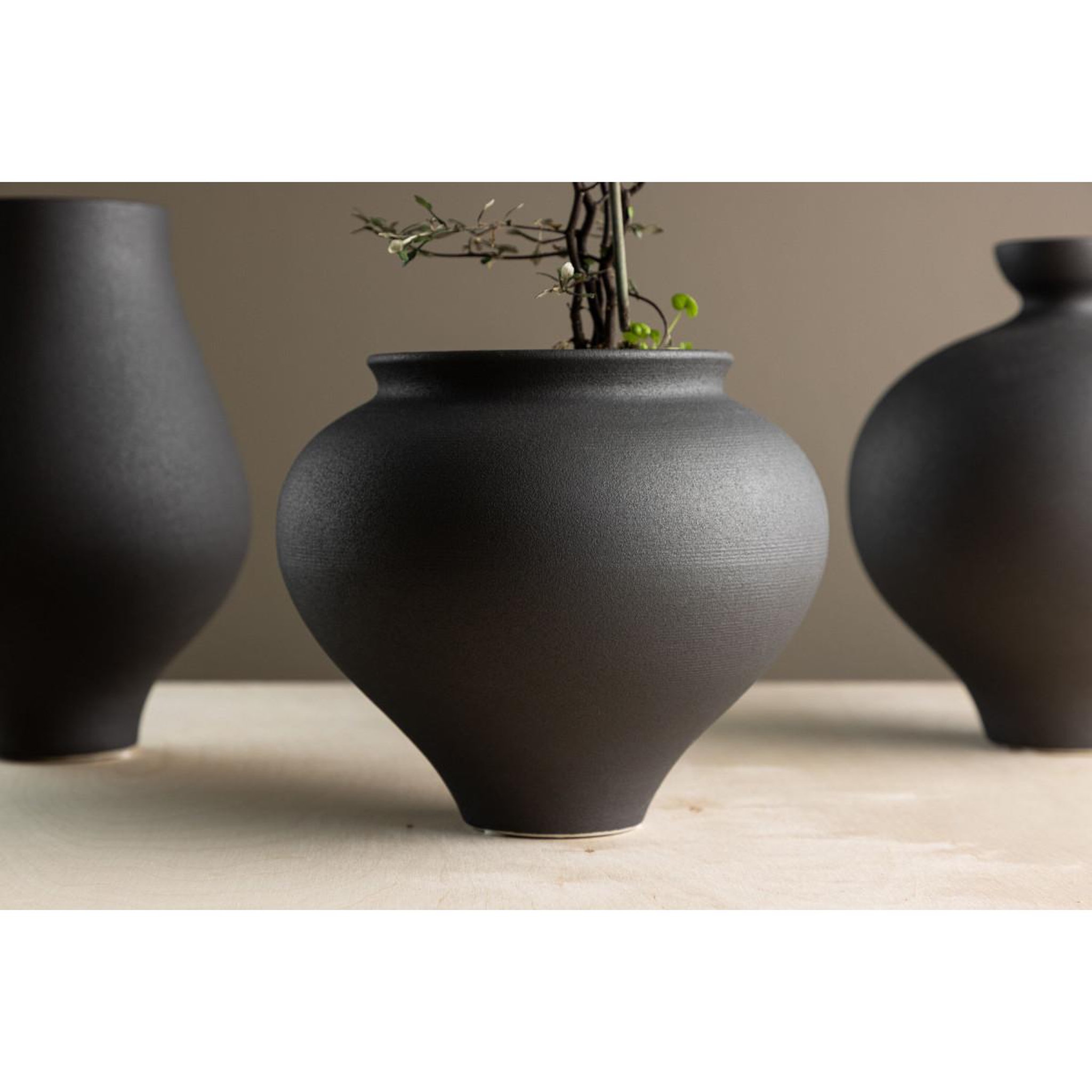 Voir la diapositive 4 : Paris Prix Vase design  rellis  18cm noir