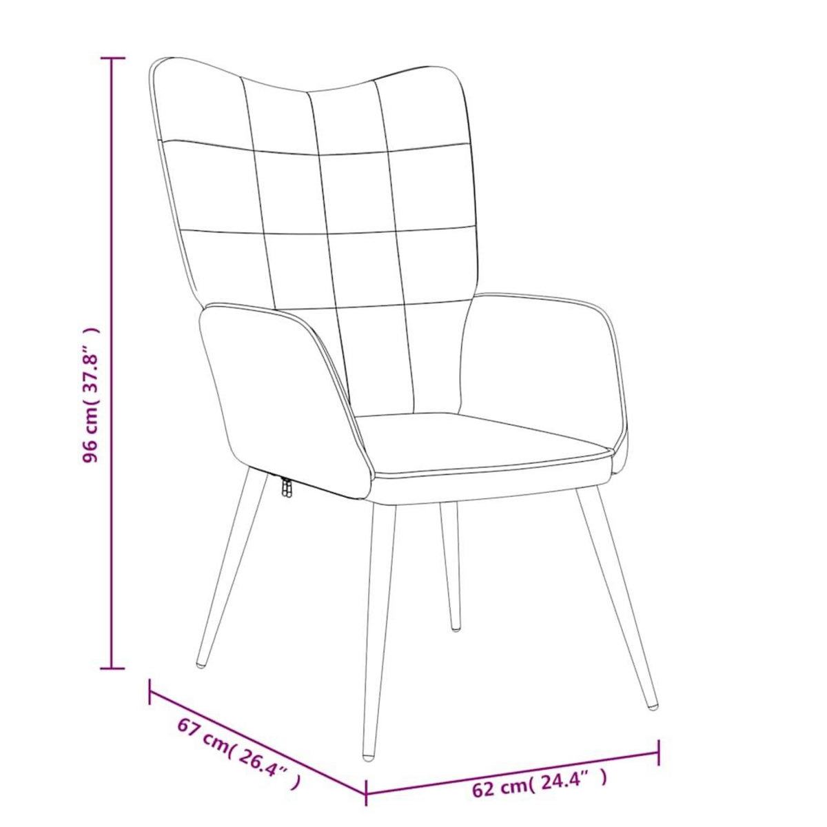 VIDAXL Chaise de relaxation avec tabouret Bleu Tissu