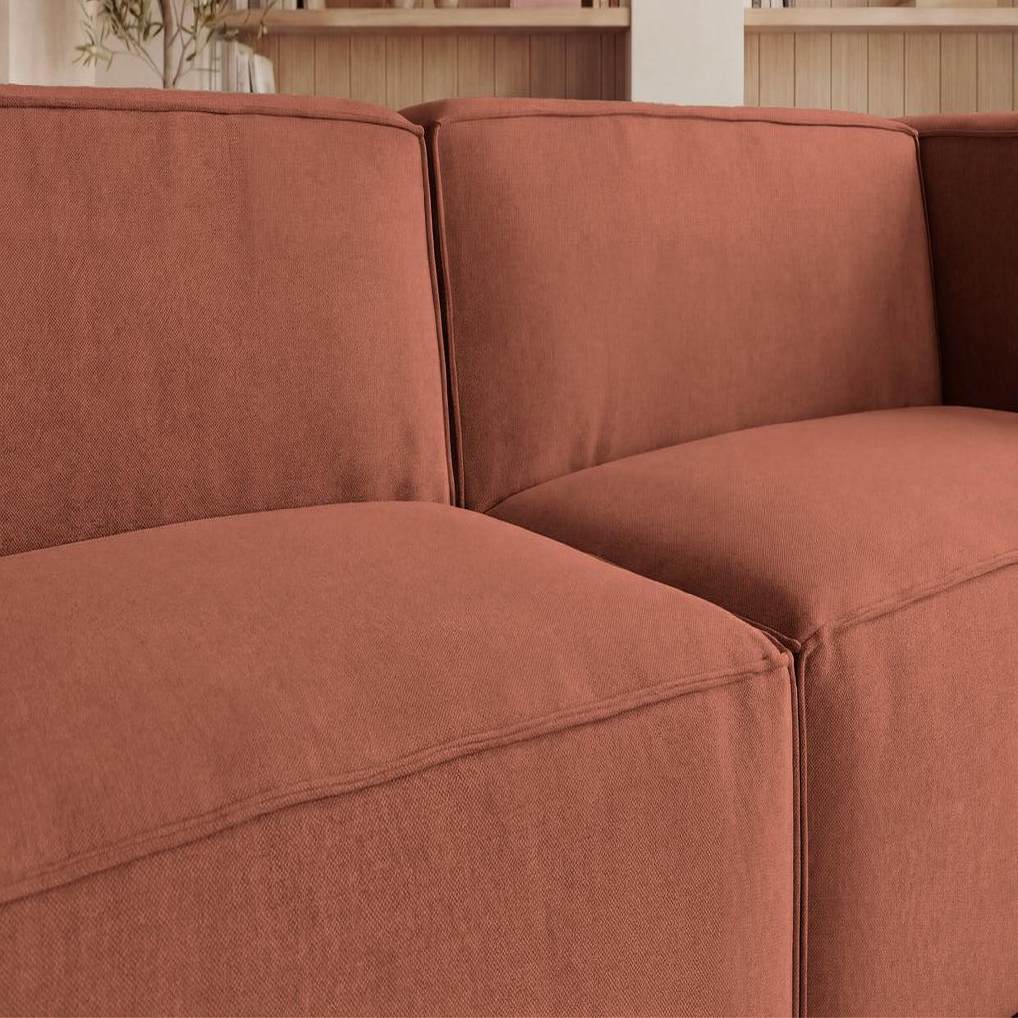 Voir la diapositive 4 : CASANOVA PARIS Basil - canapé droit tissu lisse 3 places
