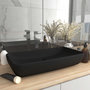 Voir la diapositive 1 : VIDAXL Lavabo de luxe rectangulaire Noir mat 71x38 cm Ceramique
