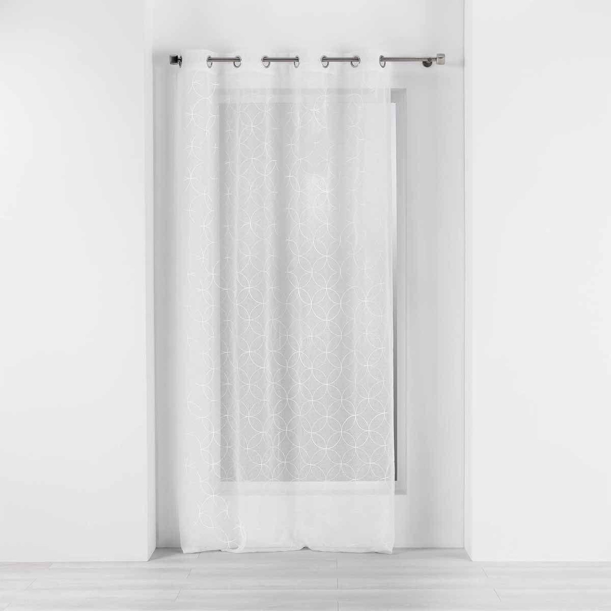 Douceur d'Intérieur Rideau voilage à œillets  olympia  140x240cm blanc
