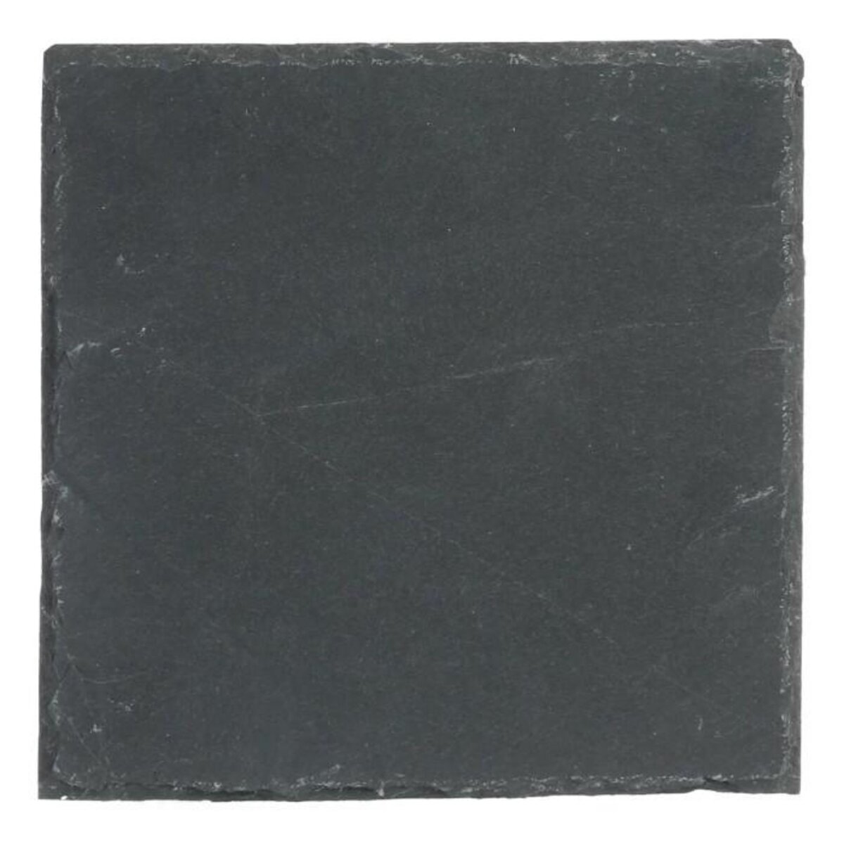 SECRET DE GOURMET Lot de 6 Assiettes à Dessert Carrées  Ardoise  20cm Gris