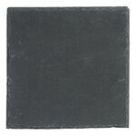 SECRET DE GOURMET Lot de 6 Assiettes à Dessert Carrées  Ardoise  20cm Gris