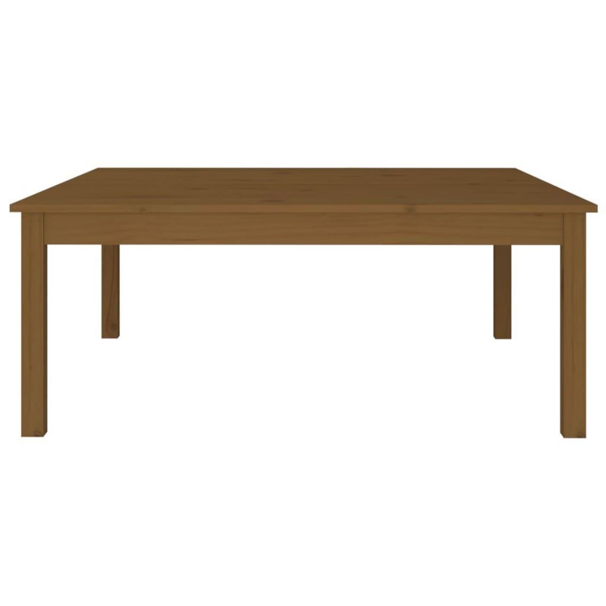 VIDAXL Table basse Marron miel 100x100x40 cm Bois massif de pin
