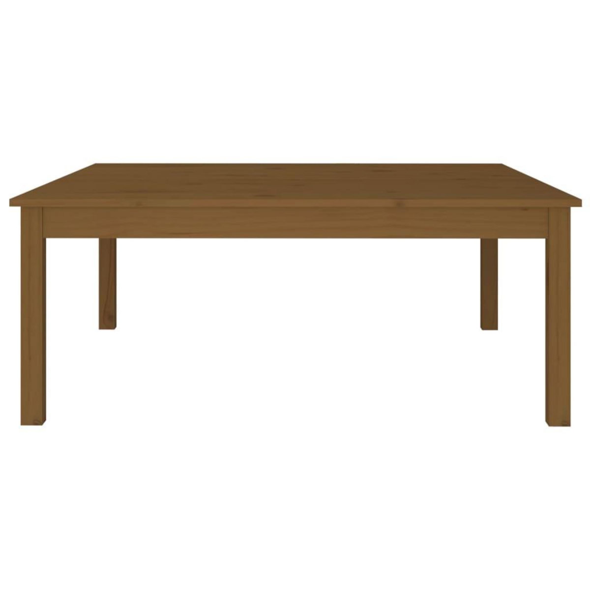 VIDAXL Table basse Marron miel 100x100x40 cm Bois massif de pin