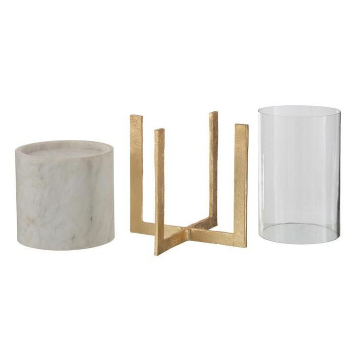 Paris Prix Photophore Design  Base Marbre  38cm Gris