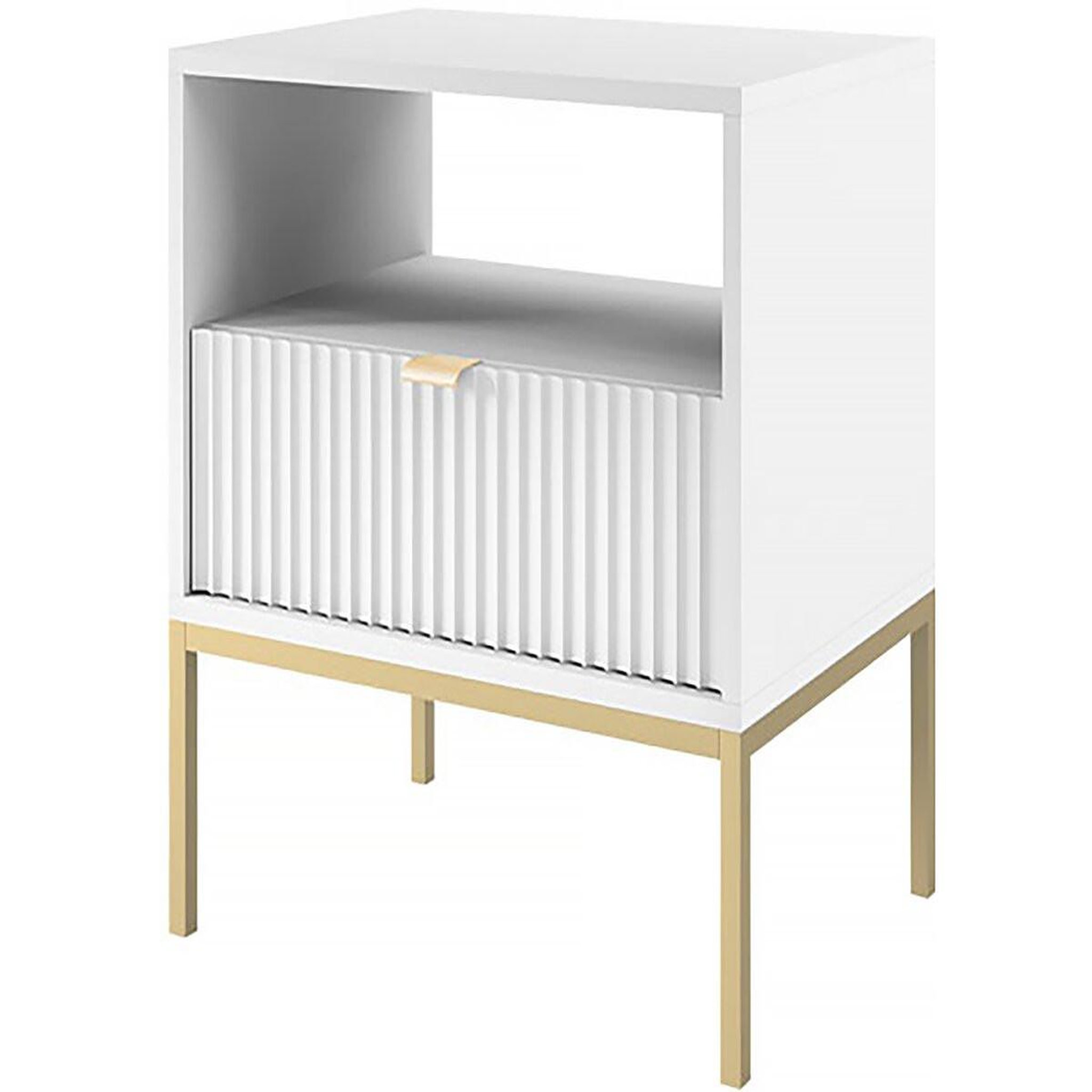 Habitat et Jardin Table de chevet en bois  tunis  - blanche