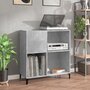 Voir la diapositive 1 : VIDAXL Armoire a disques gris beton 84,5x38x89 cm bois d'ingenierie