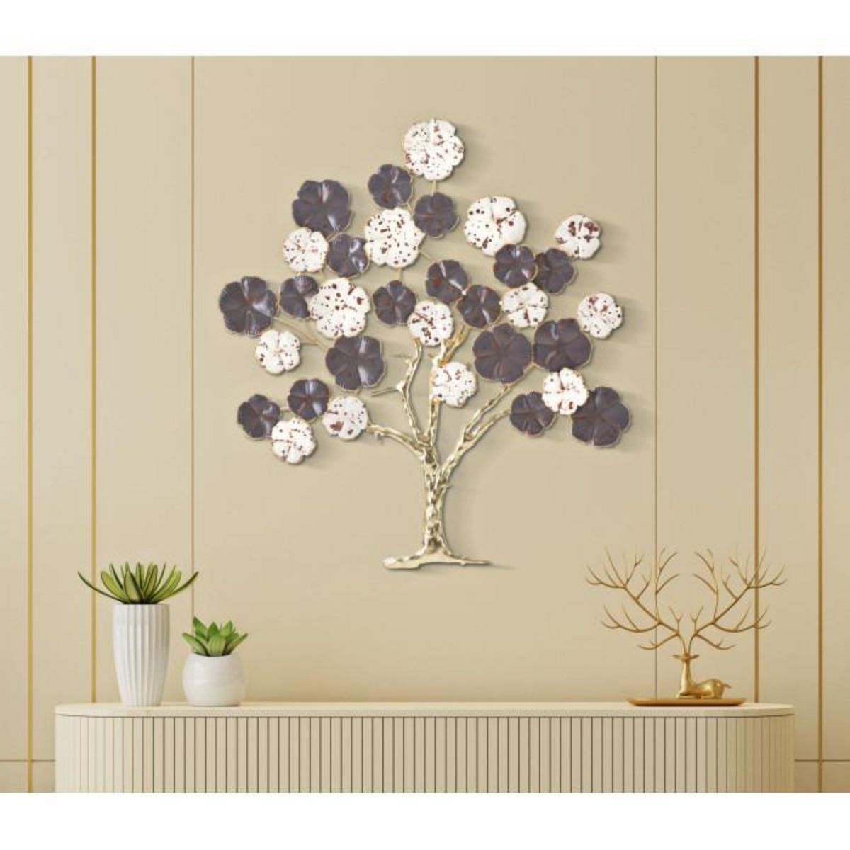 Paris Prix Décoration Murale en Métal  Albero Purpy  80cm Multicolore