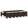 Voir la diapositive 2 : VIDAXL Ensemble a manger de jardin avec coussins 13 pcs marron rotin