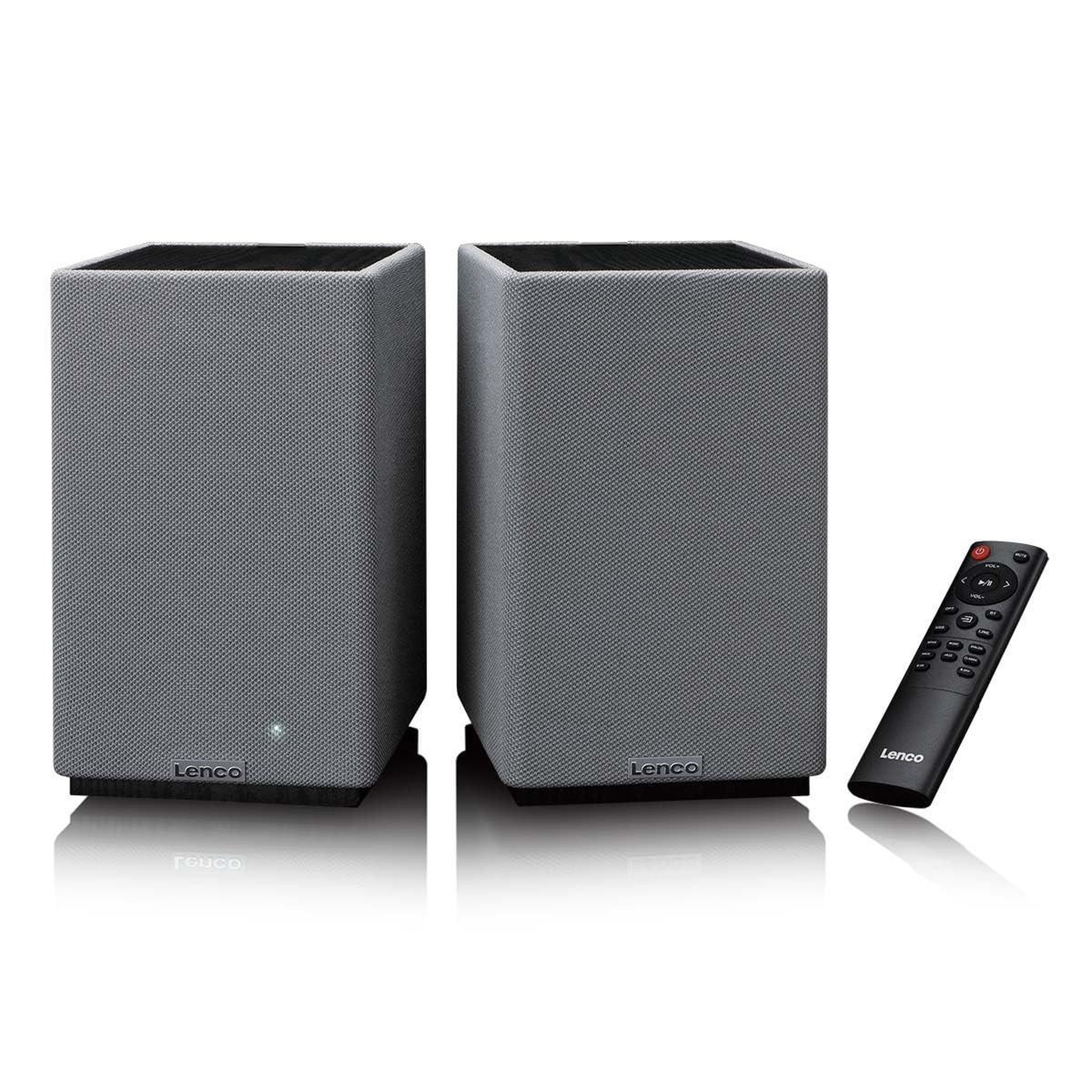 Voir la diapositive 3 : Lenco Lenco spb-240bkgy paire d'enceintes stéréo hi-fi bluetooth 5.3 - 2x40w rms - amplificateur classe d - dsp - rca - optique - usb - télécommande - gris/noir