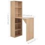 Voir la diapositive 6 : VIDAXL Table de bar avec armoire Chene 115x59x200 cm