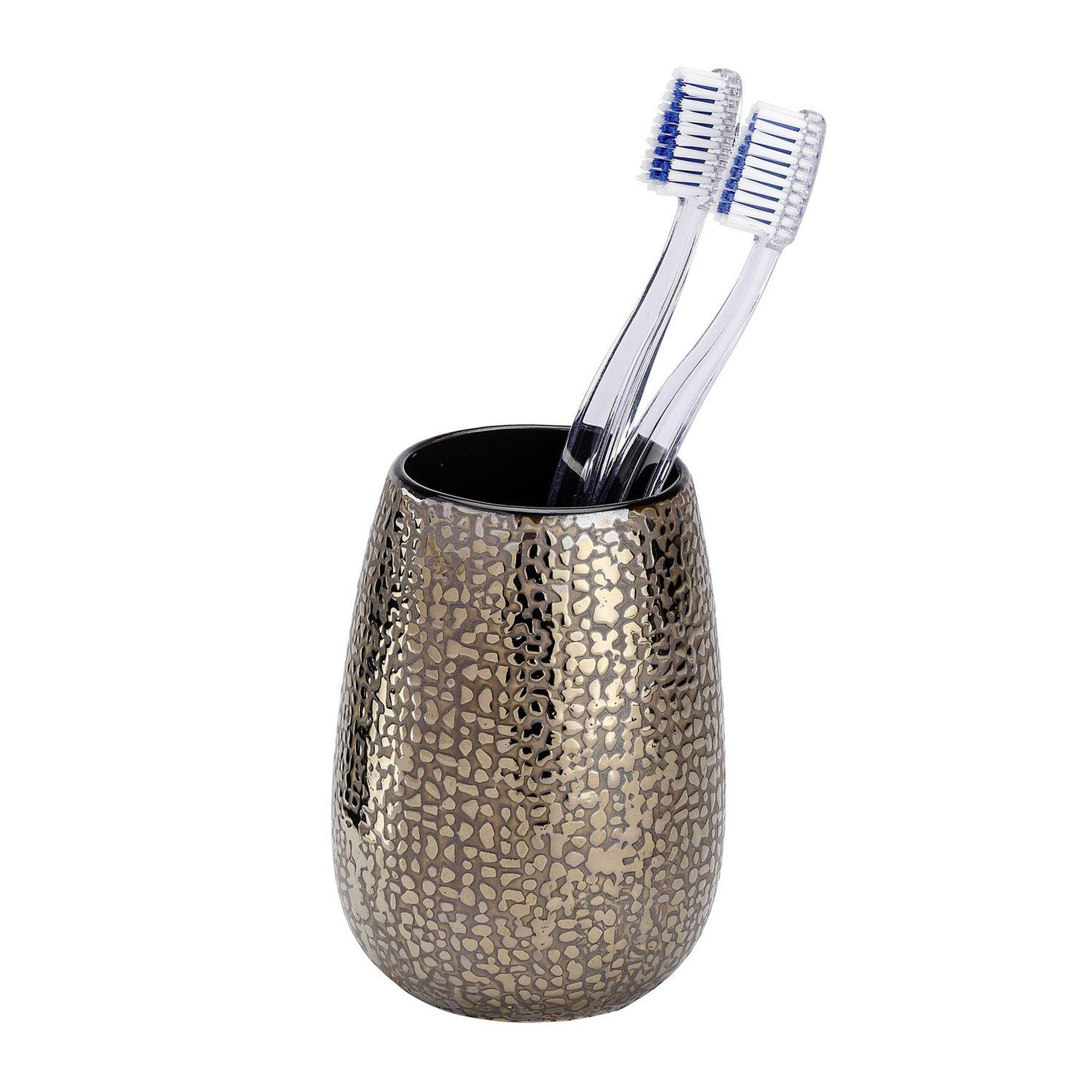 Voir la diapositive 2 : Wenko Gobelet de salle de bain design ethnique marrakesh - marron