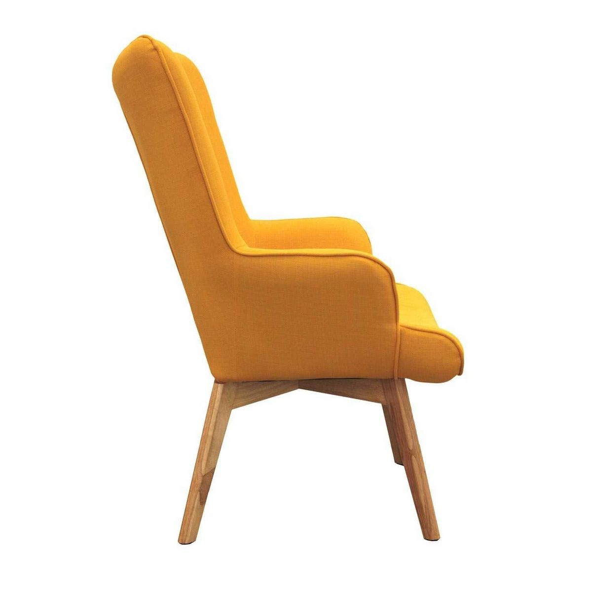 The Home Deco Factory Fauteuil de salon scandi Helsinki - Jaune