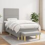 Voir la diapositive 1 : VIDAXL Sommier a lattes de lit avec matelas Gris clair 80x200 cm Tissu