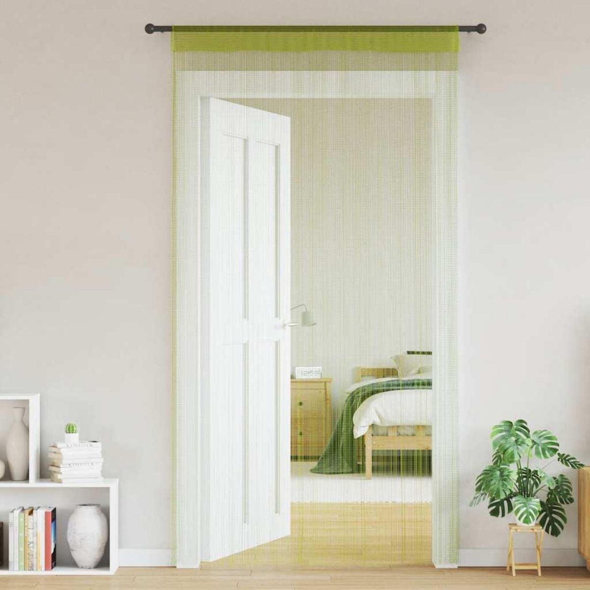 VIDAXL Rideau en fils 2 pcs 140 x 250 cm Vert