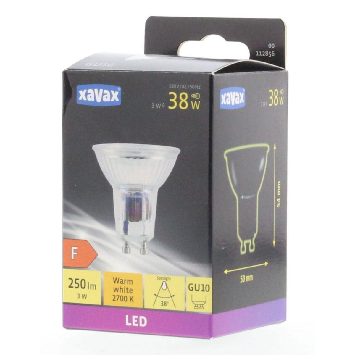 XAVAX Ampoule LED GU10 3W PAR16