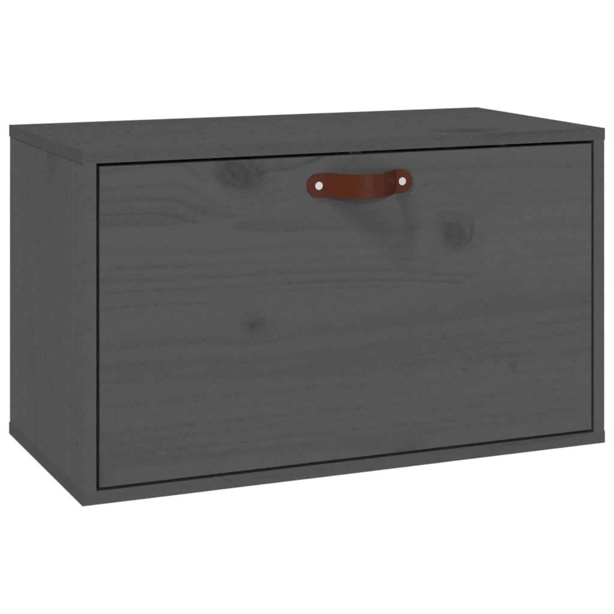 Voir la diapositive 2 : VIDAXL Armoire murale Gris 60x30x35 cm Bois de pin massif
