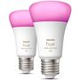 Voir la diapositive 4 : Philips Ampoule LED connectée HUE W&C E27 60W x2