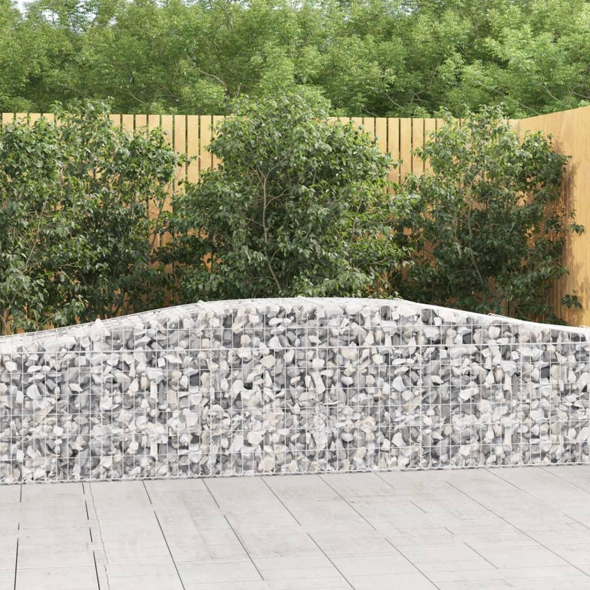 VIDAXL Paniers a gabions arques 25 pcs 400x50x60/80 cm Fer galvanise