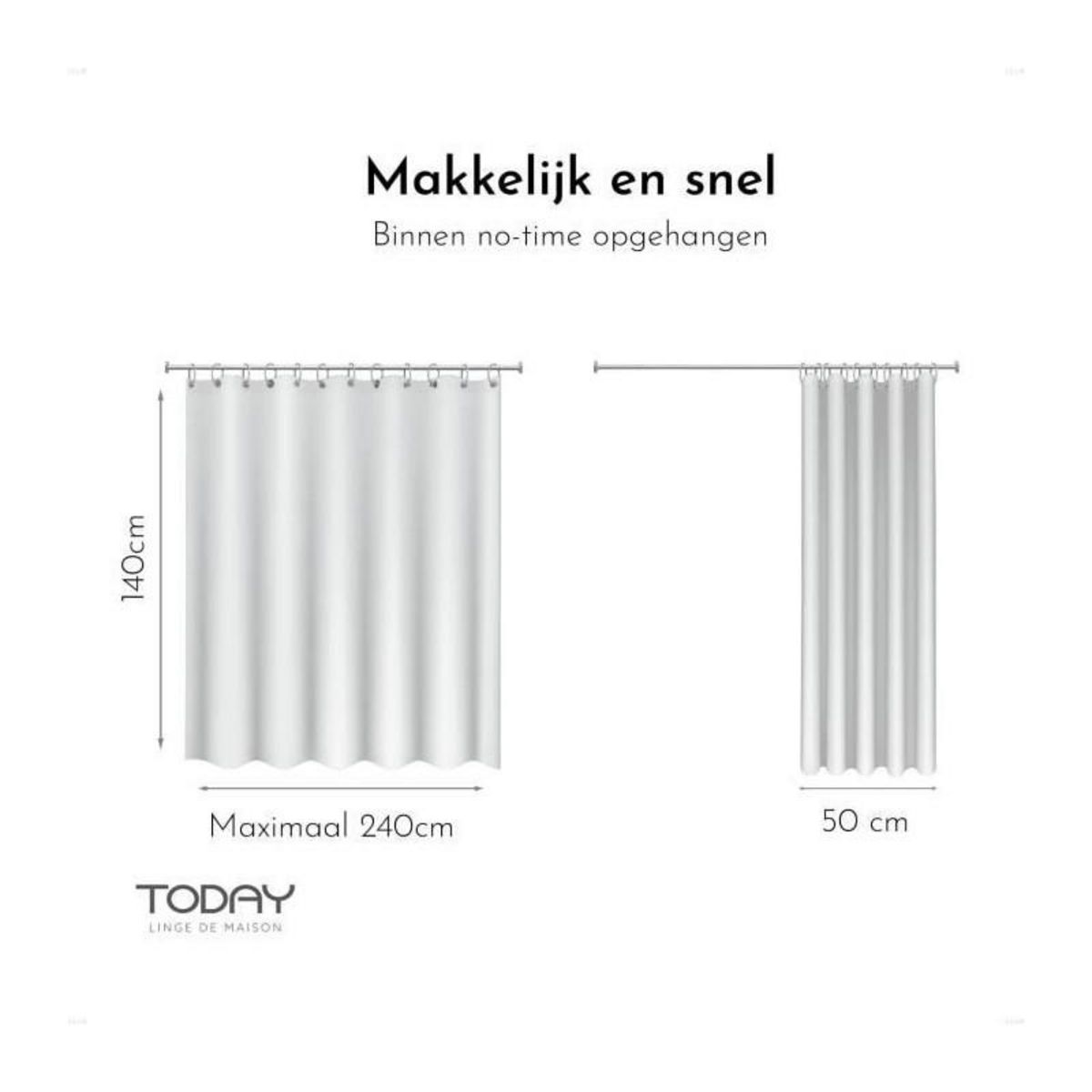 Today Rideau a oeillets - 140X240 - Craie - TODAY Essential - 356002