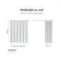 Voir la diapositive 3 : Today Rideau a oeillets - 140X240 - Craie - TODAY Essential - 356002