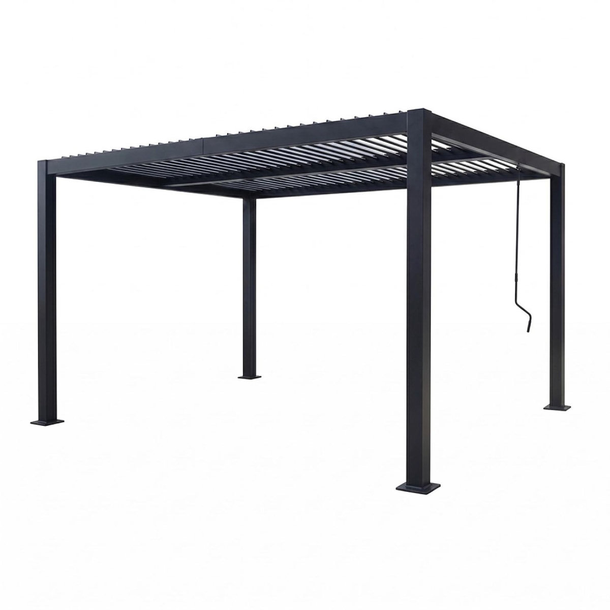 CONCEPT USINE Pergola bioclimatique structure aluminium lames orientables 4x3m CORFU
