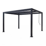 CONCEPT USINE Pergola bioclimatique structure aluminium lames orientables 4x3m CORFU