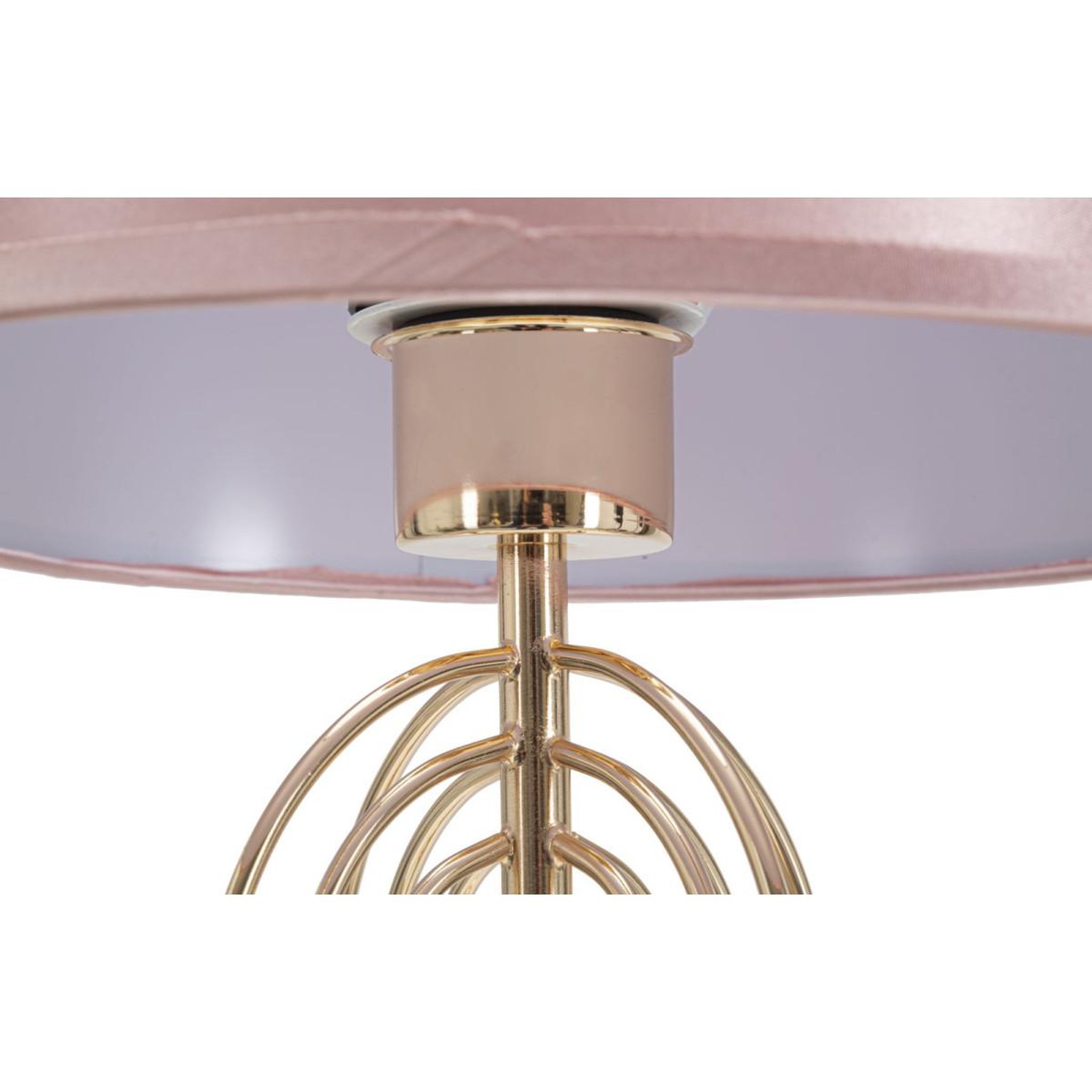 Voir la diapositive 2 : Paris Prix Lampe à poser design en métal  krista  55cm rose & or