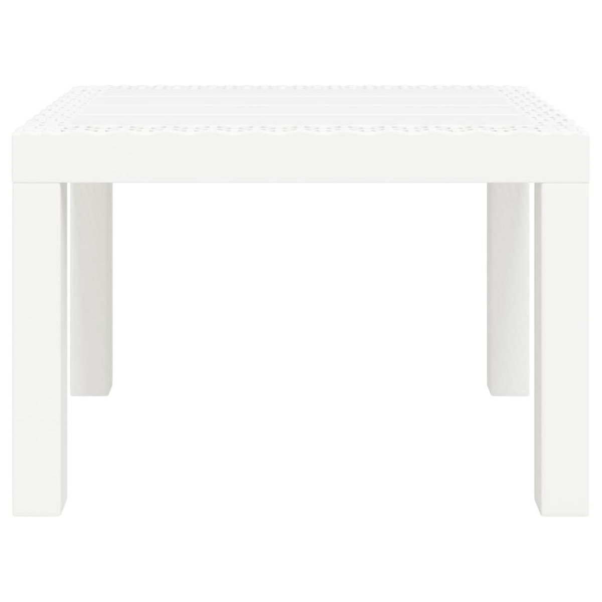VIDAXL Table de jardin blanc 59x47x40 cm PP