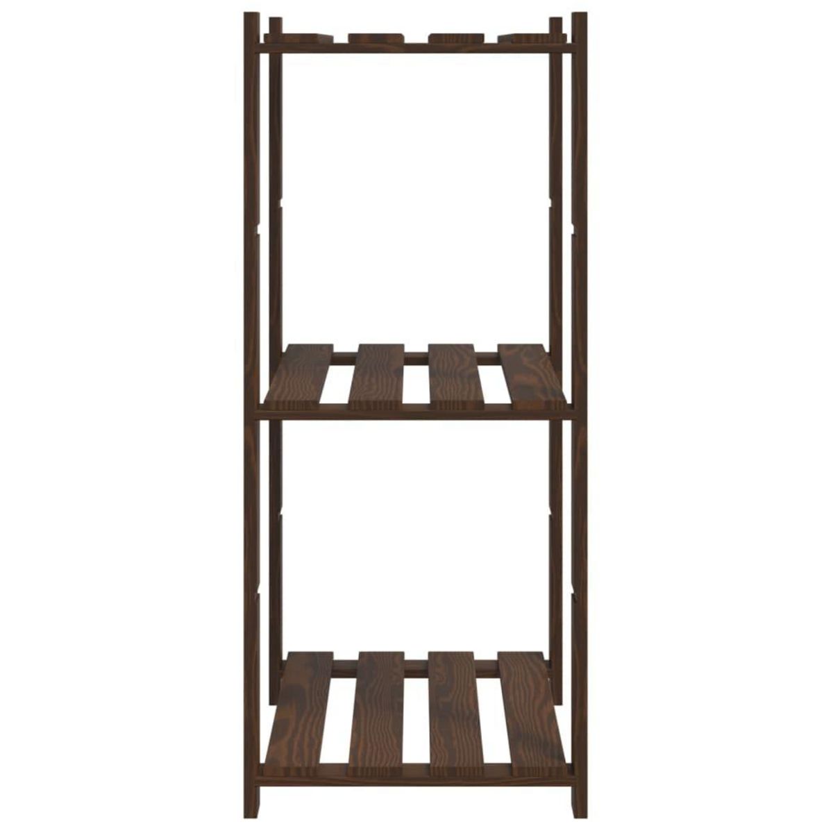 VIDAXL Support de rangement a 3 niveaux marron 60x38x90 cm bois de pin