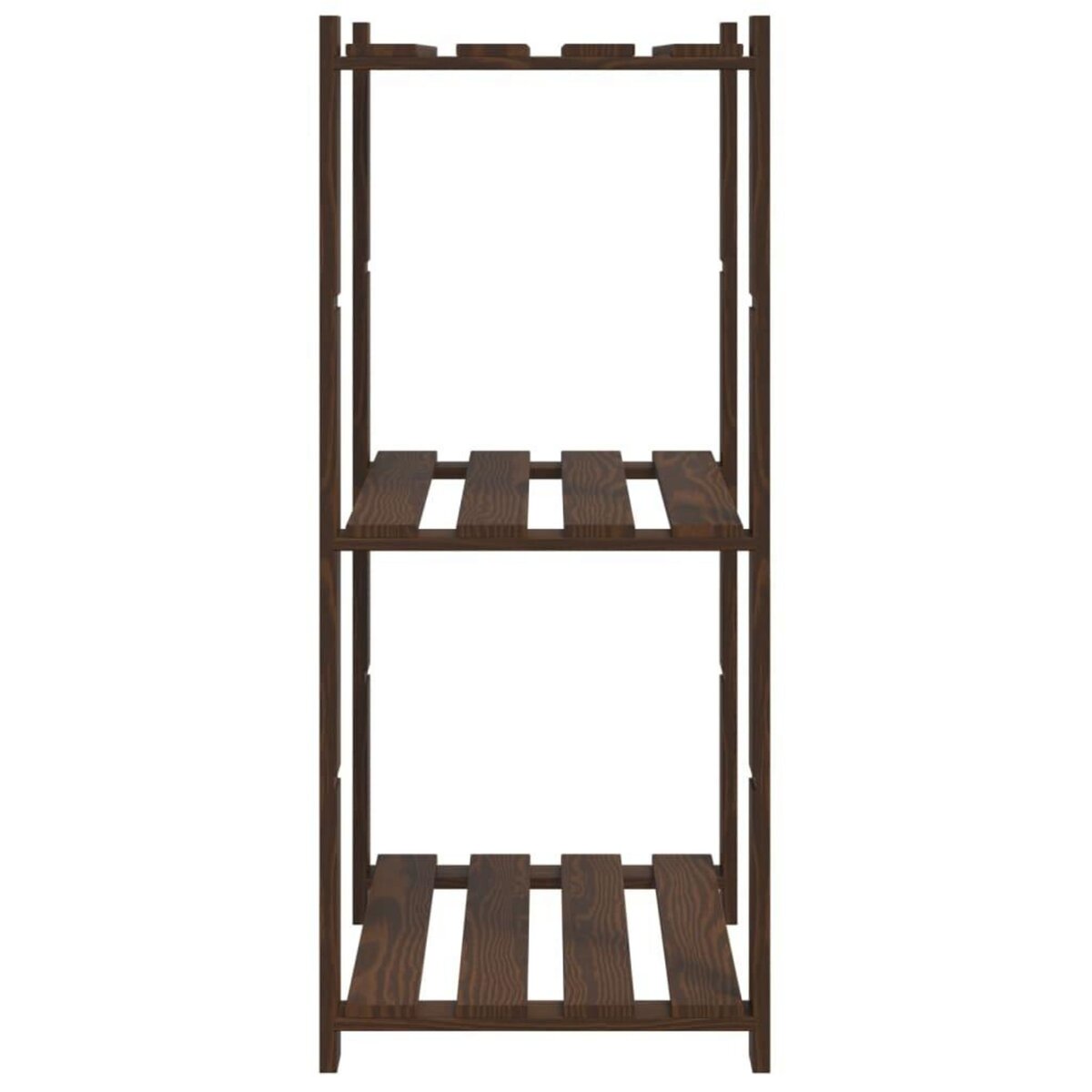 VIDAXL Support de rangement a 3 niveaux marron 60x38x90 cm bois de pin
