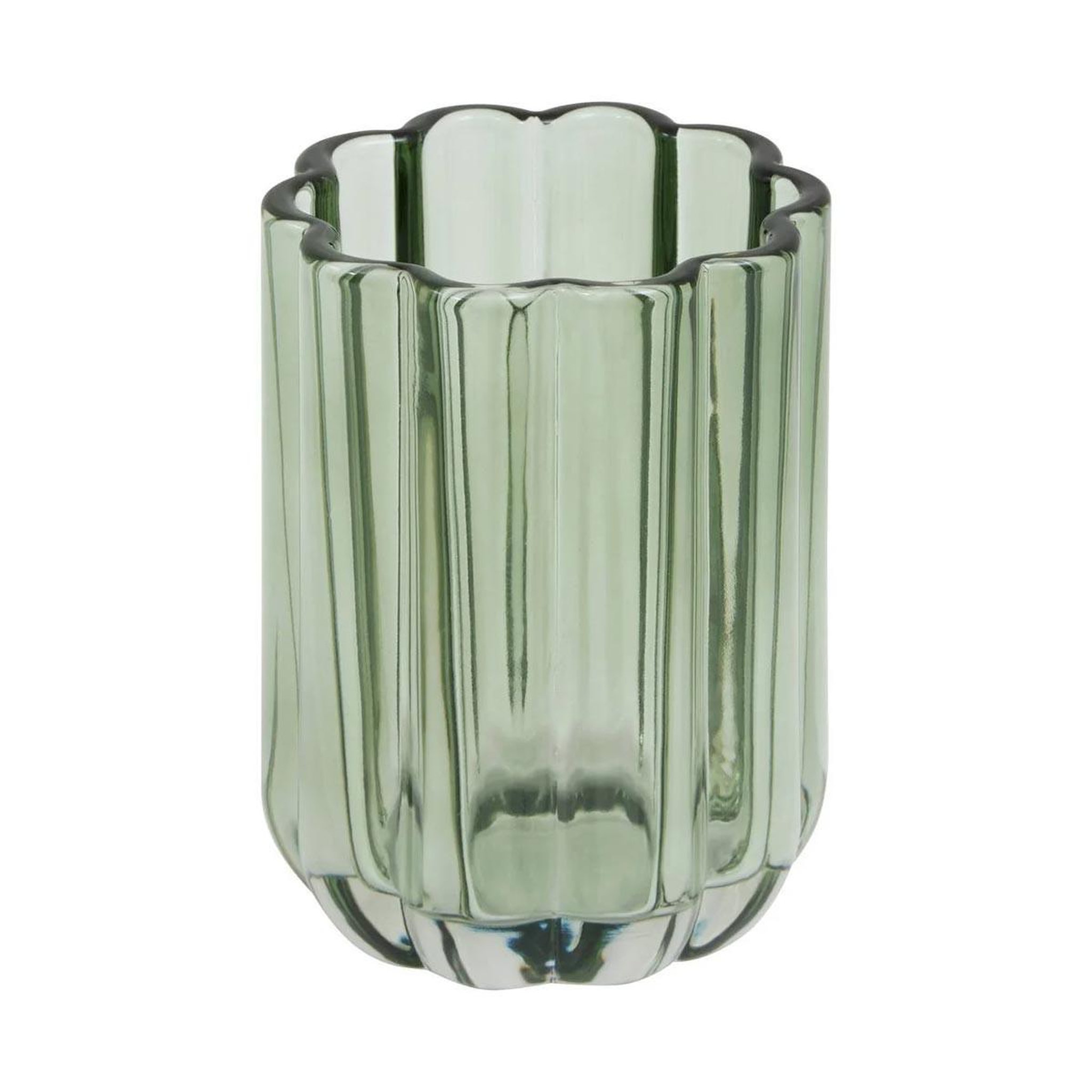 FIVE Gobelet brosse à dents en verre  floréa  11cm vert