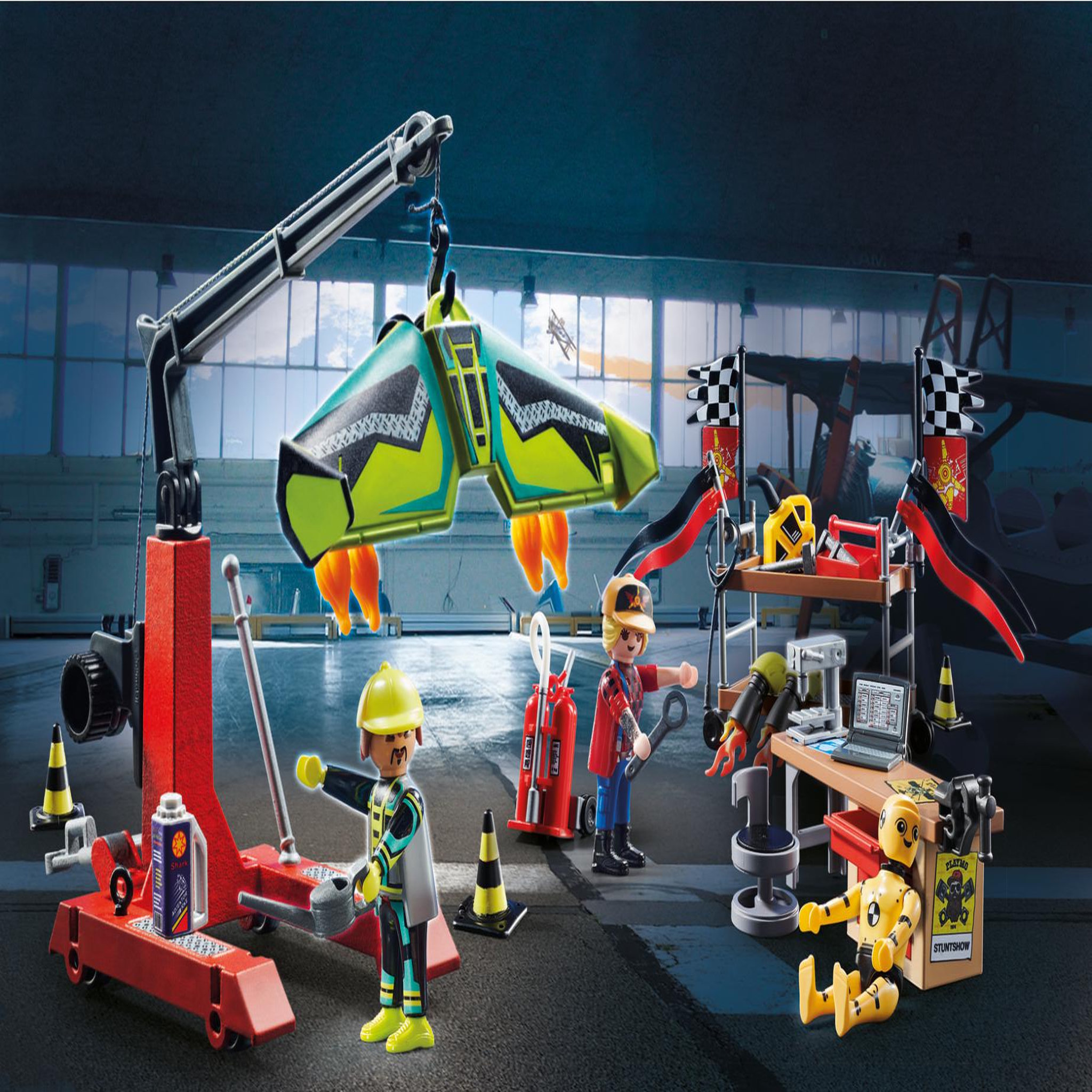 Voir la diapositive 4 : PLAYMOBIL 70834 - Air Stuntshow Atelier de réparation