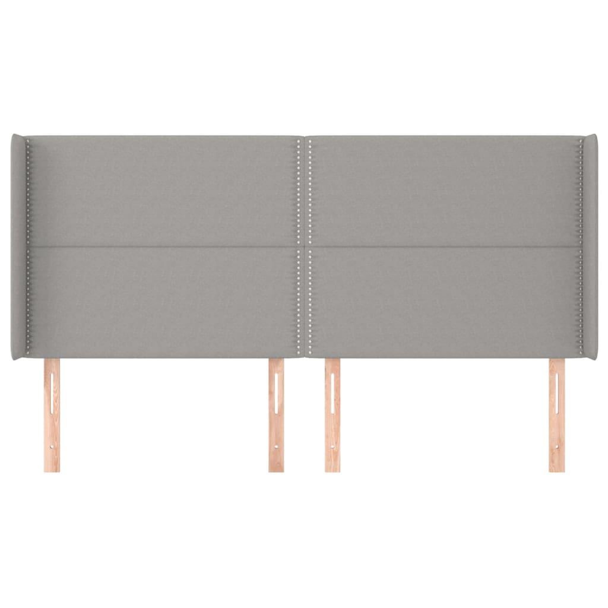 Voir la diapositive 3 : VIDAXL Tete de lit avec oreilles Gris clair 163x16x118/128 cm Tissu