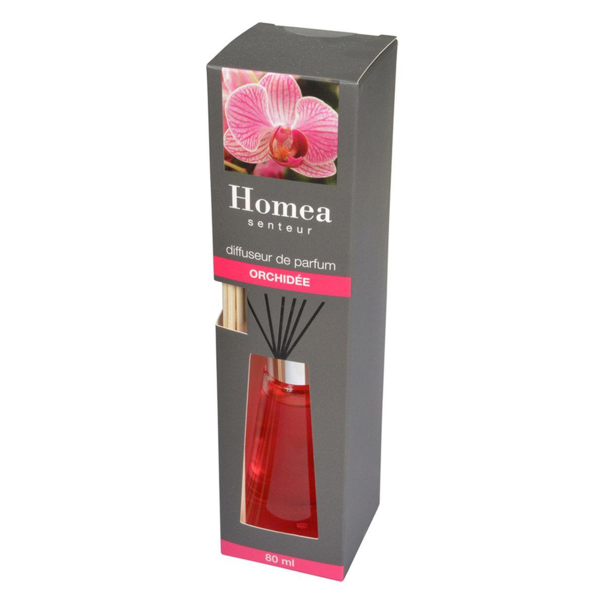 Voir la diapositive 2 : HOMEA Diffuseur de Parfum  Flacon  80ml Orchidée