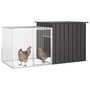 Voir la diapositive 2 : VIDAXL Cage pour poules Anthracite 200x91x100 cm Acier galvanise