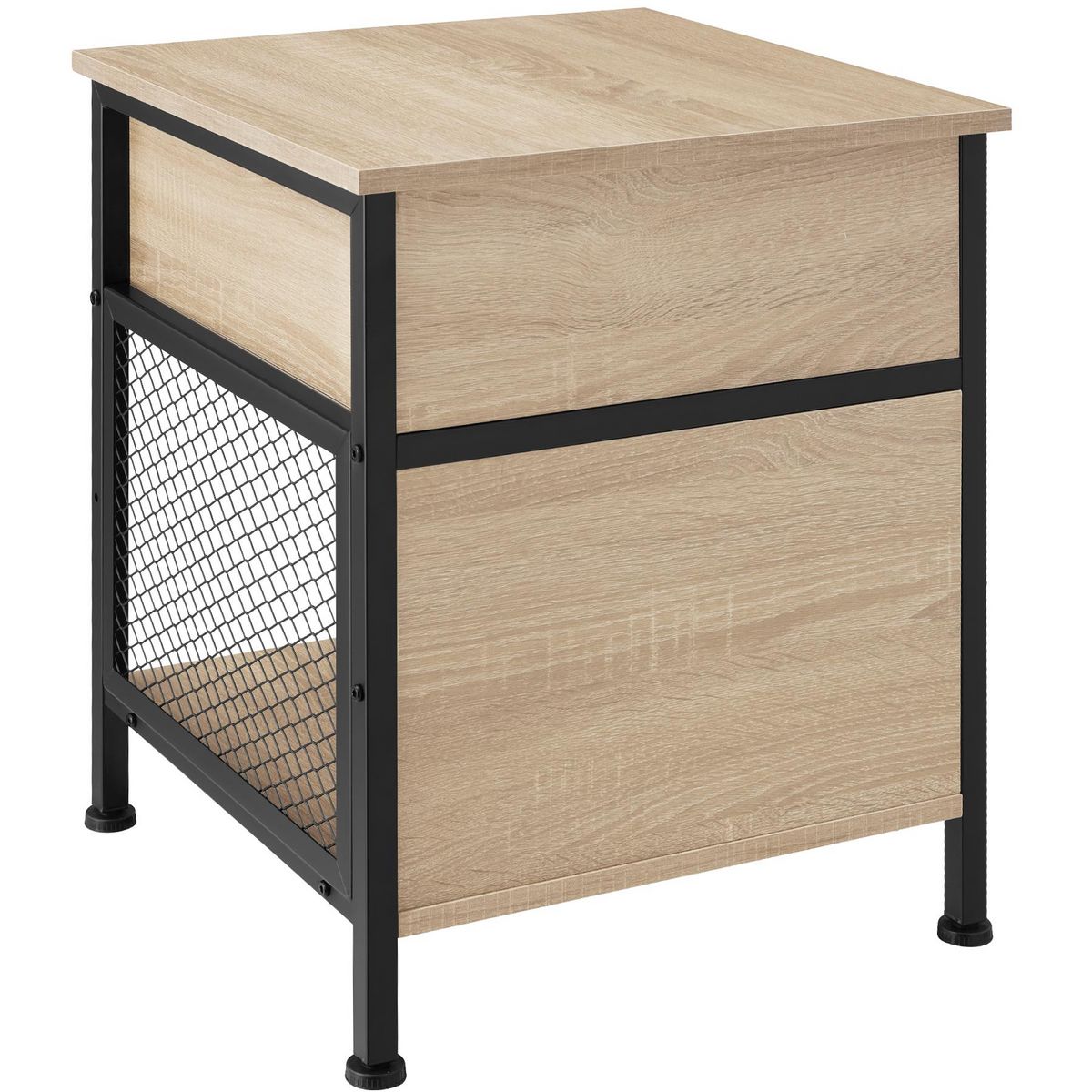 tectake Table de chevet Style industriel 45 x 46 x 555 cm